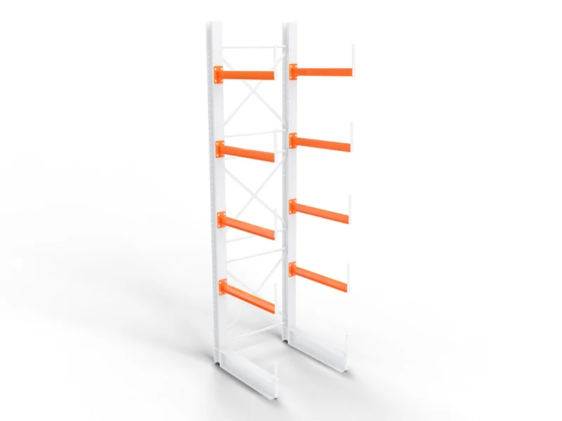 Cantilever Racking: Arms. Straight or inclined. Inclined arms keep round stock from rolling.