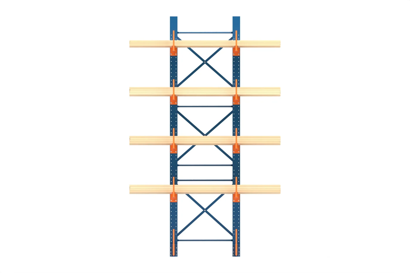 Horizontals with an X between.