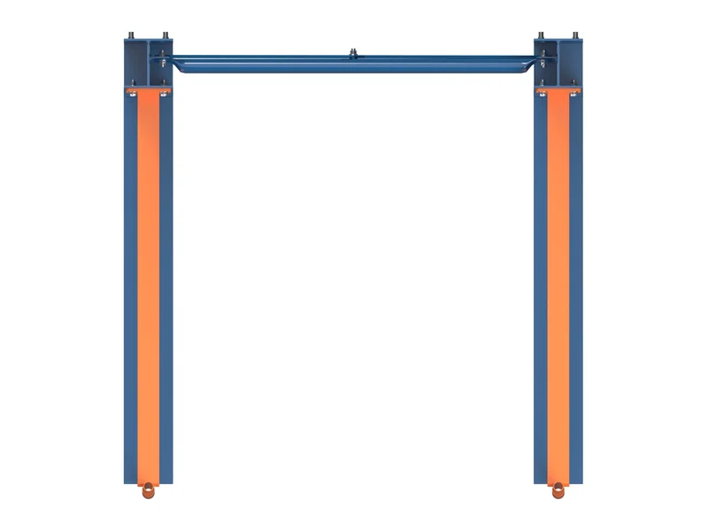 Cantilever Racking: Top view. Columns, bases and bracing.