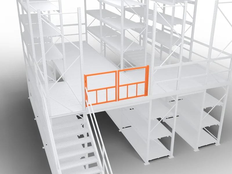 Catwalk Systems: Pallet drop gates. Swing gates at the drop zone.