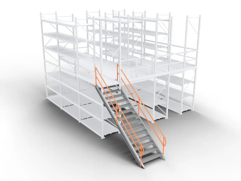 Catwalk Systems: Stairs. Steel stairs to the walkway.