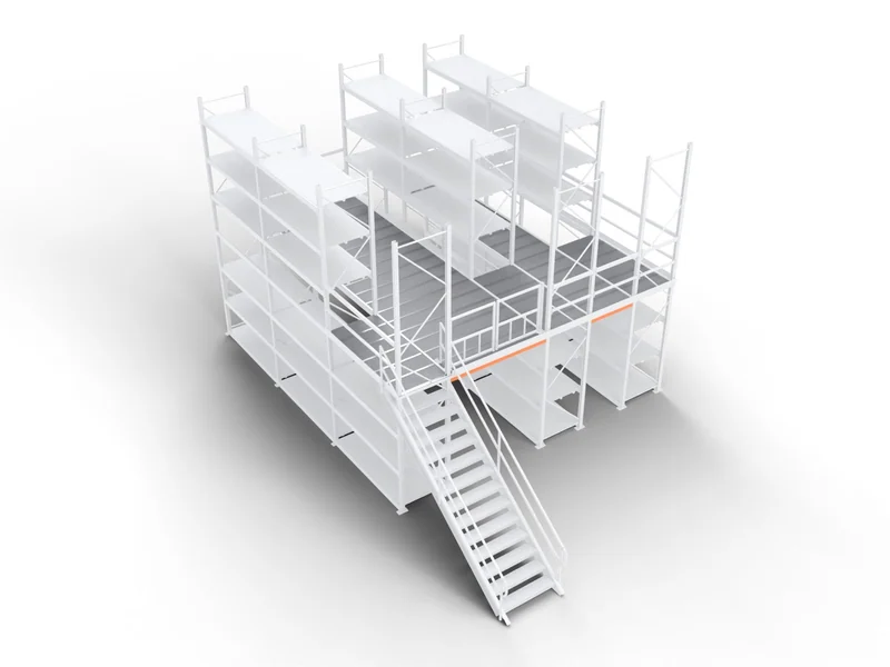 Catwalk Systems: Walkway deck. On beams between the rows.