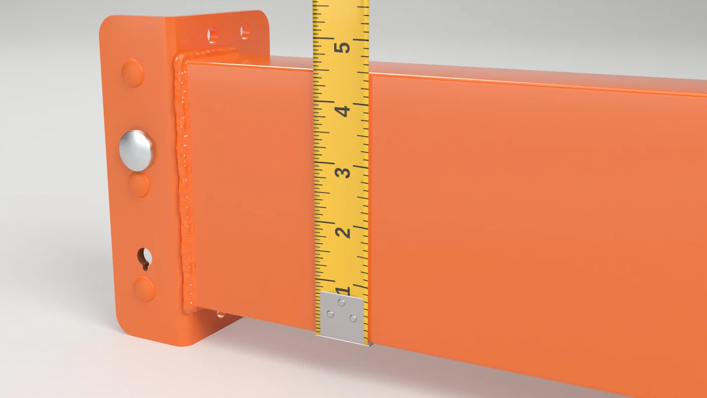 Beam Face Height: Measure the front wall of the beam, top to bottom. A taller face carries more.