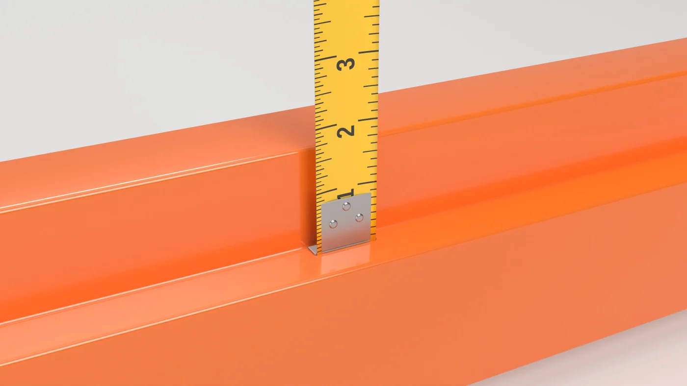 Beam Step: Measure the ledge on the inside top edge, where the deck sits. No ledge means a box beam.