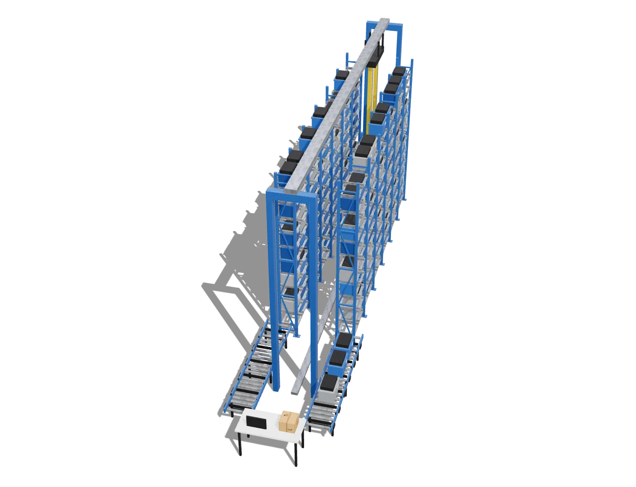 Aisle of shelving