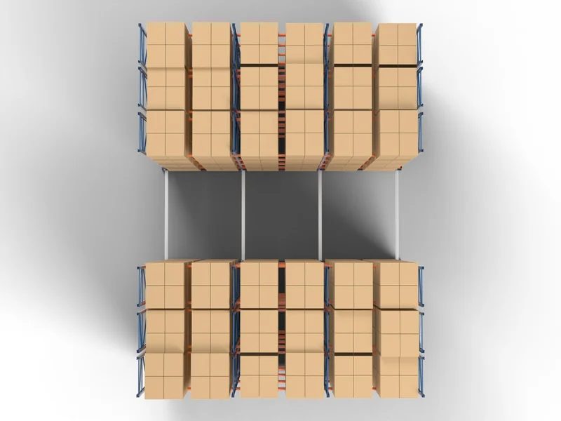 Mobile Racking: Top view. From above.