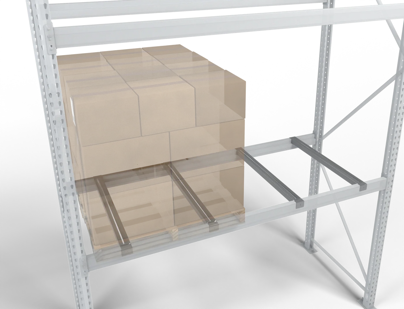 Supports dropped into the beam step.