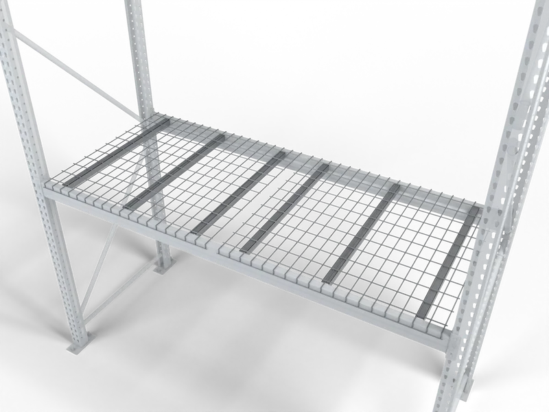 Pallet Support Bars: Wire decks. Hold loose cases. See wire decks.