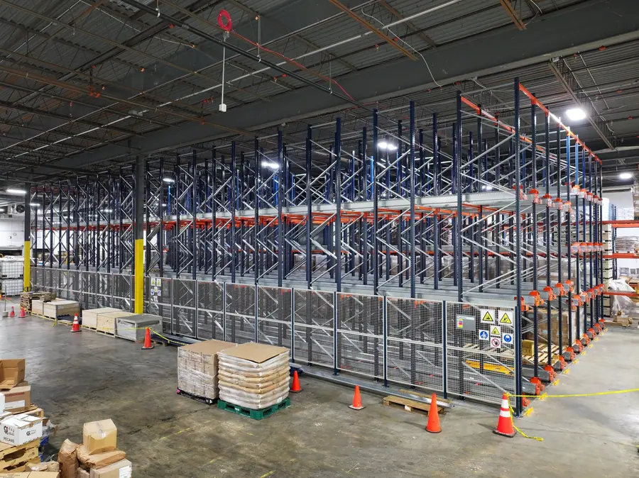 Completed pallet racking