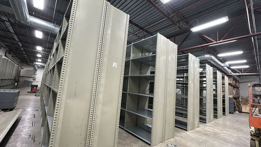 Steel shelving tall bays