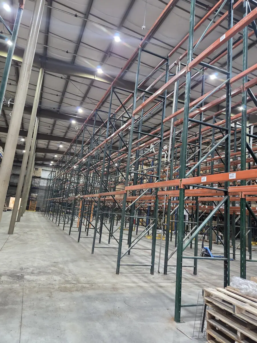 Completed pallet racking aisle