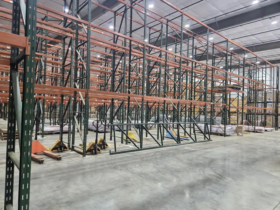 Completed pallet racking bays