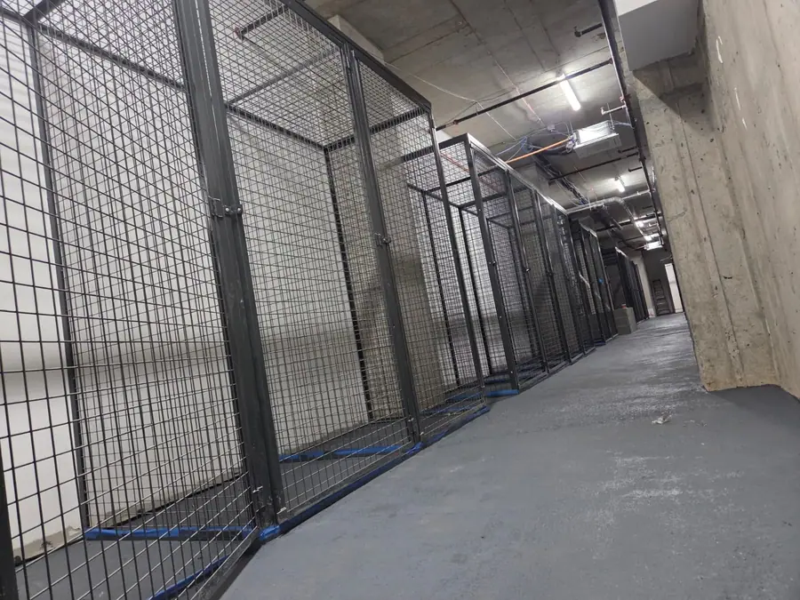 Tenant storage lockers corridor