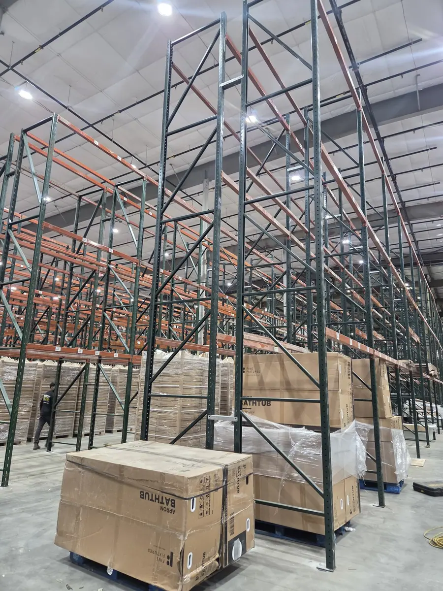 Completed pallet racking