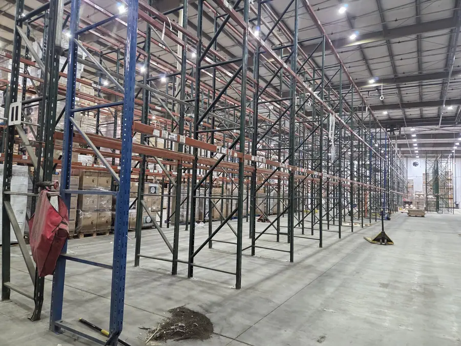 Completed pallet racking