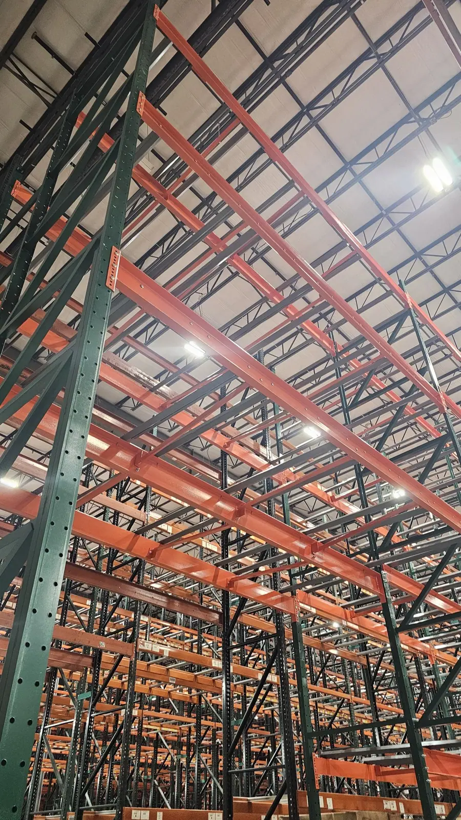 Completed pallet racking