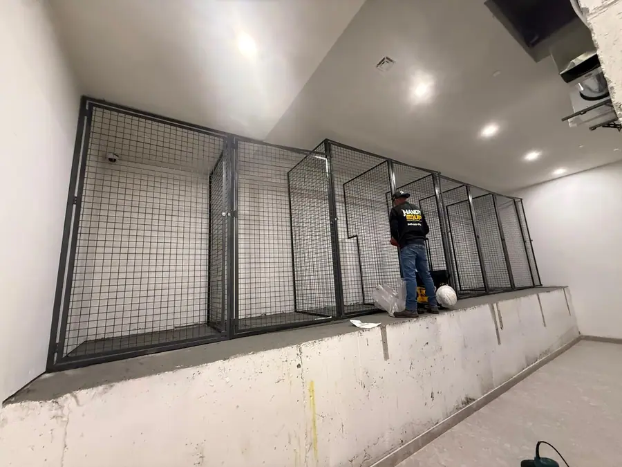 Wire mesh storage cages