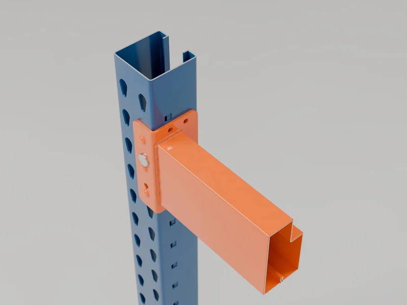 Roll-formed column and beam. Teardrop column, pin-on step beam. Lowest cost per position.
