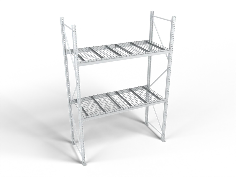 VNA Racking: Wire decks. A support surface for cases and odd loads.