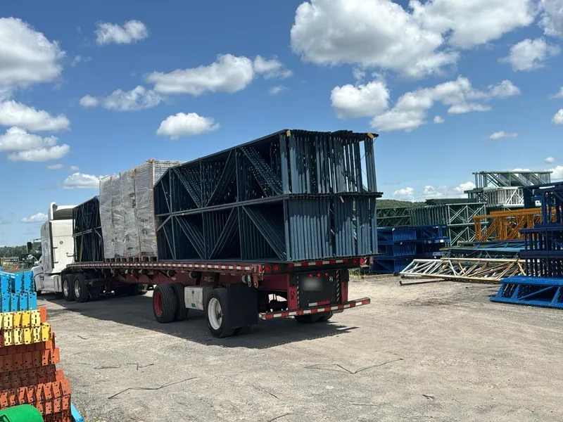 Yard truck frames loaded